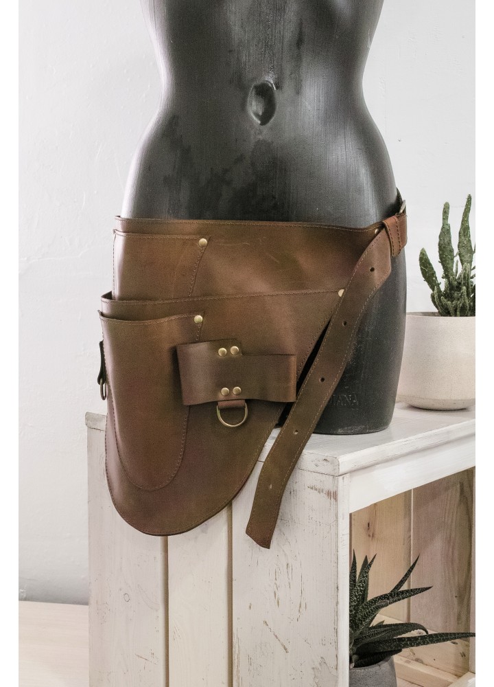 Поясная сумка-кобура из натуральной кожи для инструментов с персональной гравировкой